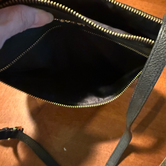 Michael Kors Black Pebbled Leather Crossbody Bag With Front Zipper - Picture 6 of 8